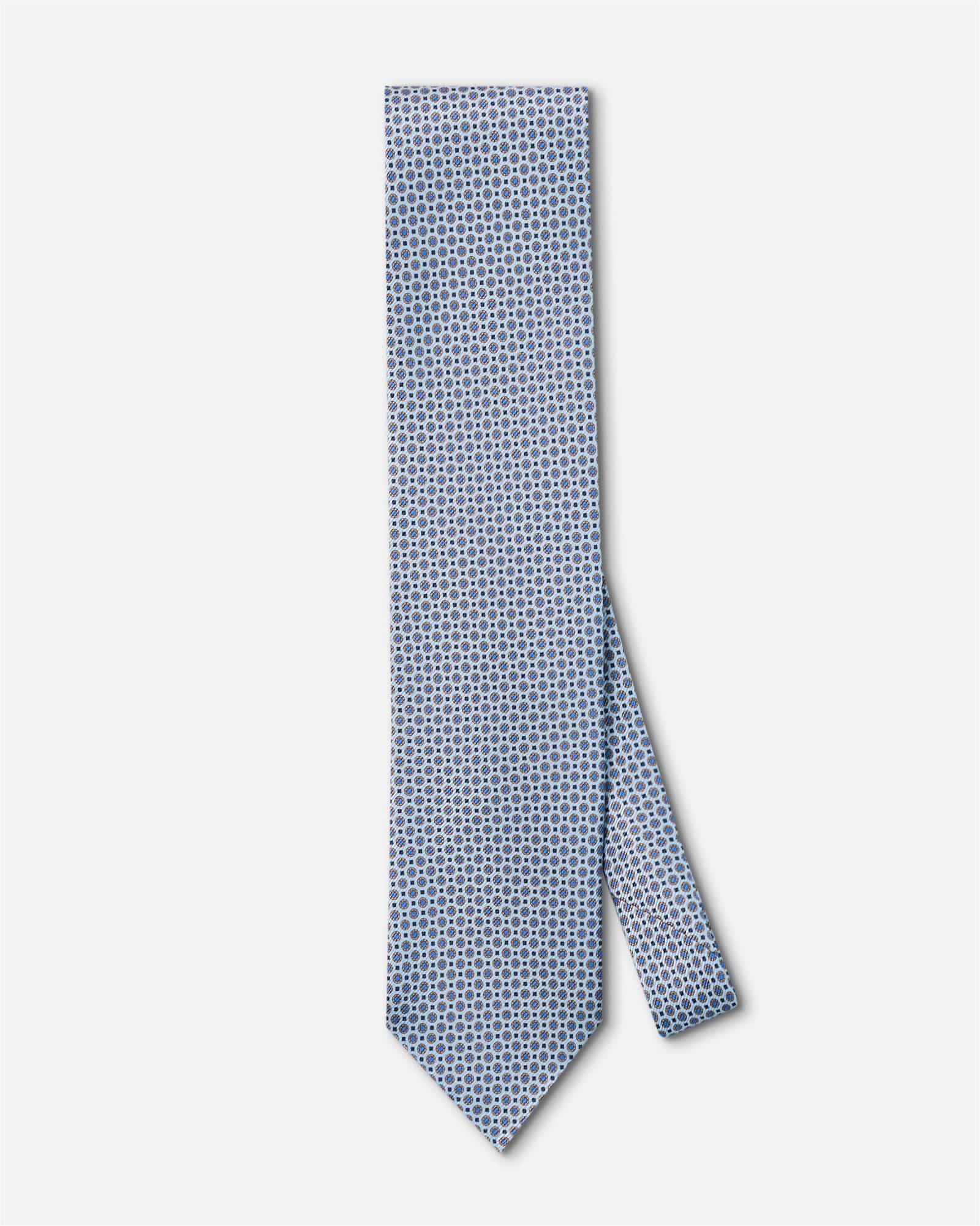 Silk Flower Print Untipped Blue