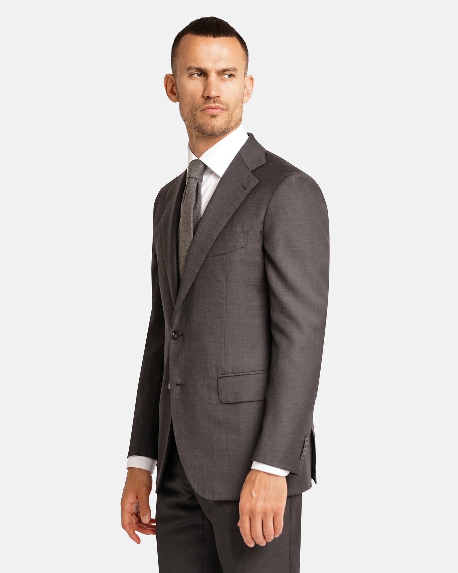 Mod 2 - Melange Twill Suit Grey