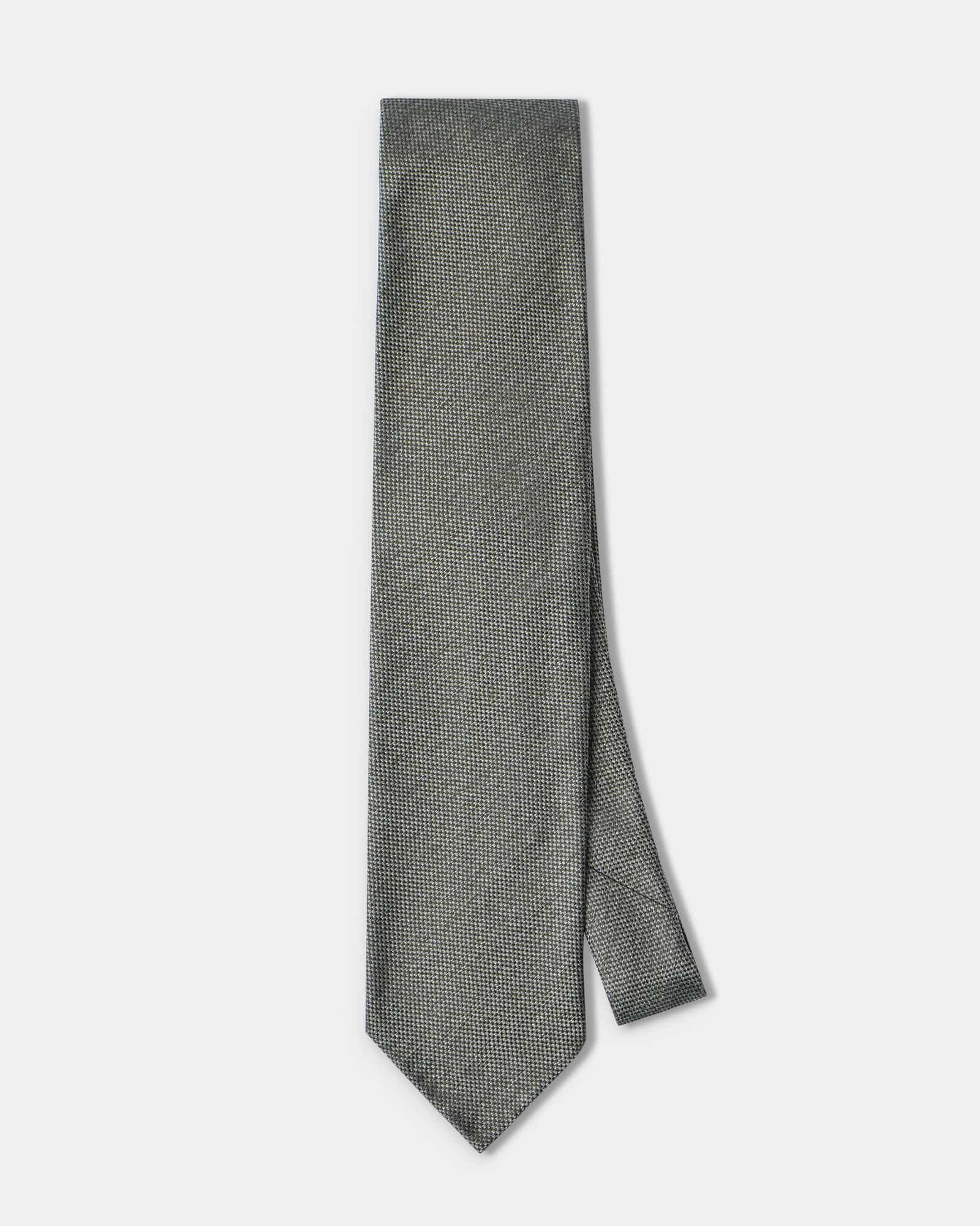 Silk and Cotton Tie Green