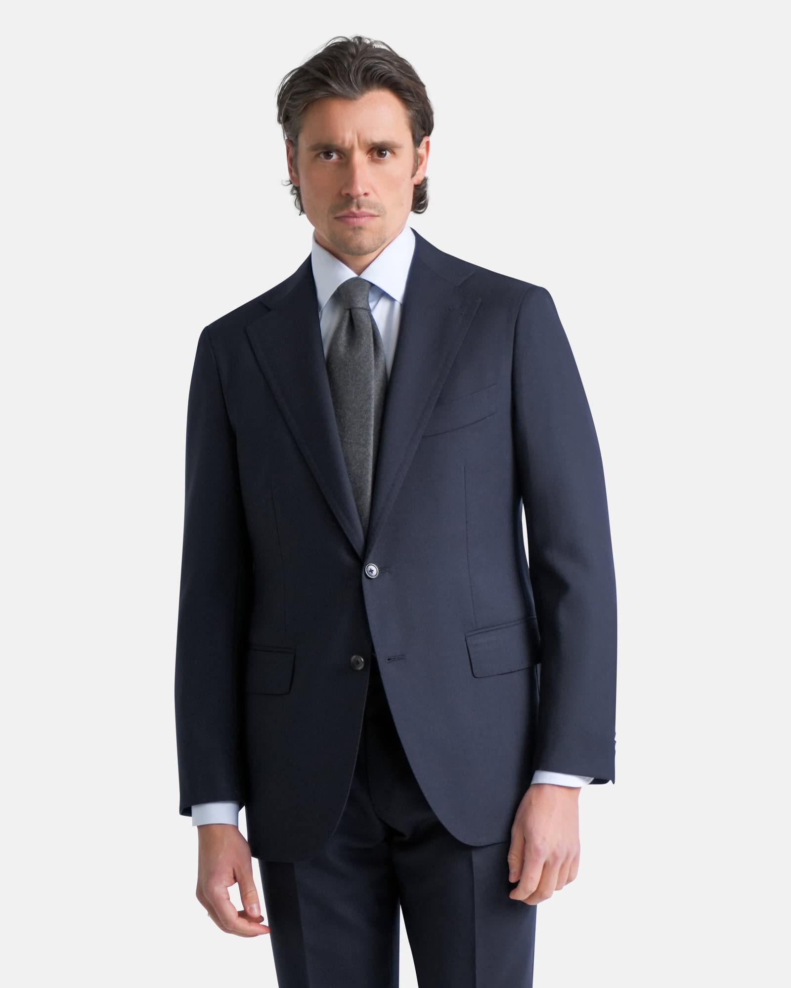 LONG Mod 2 Cavour Twist Single Breasted Jacket Navy (Part of a Suit)