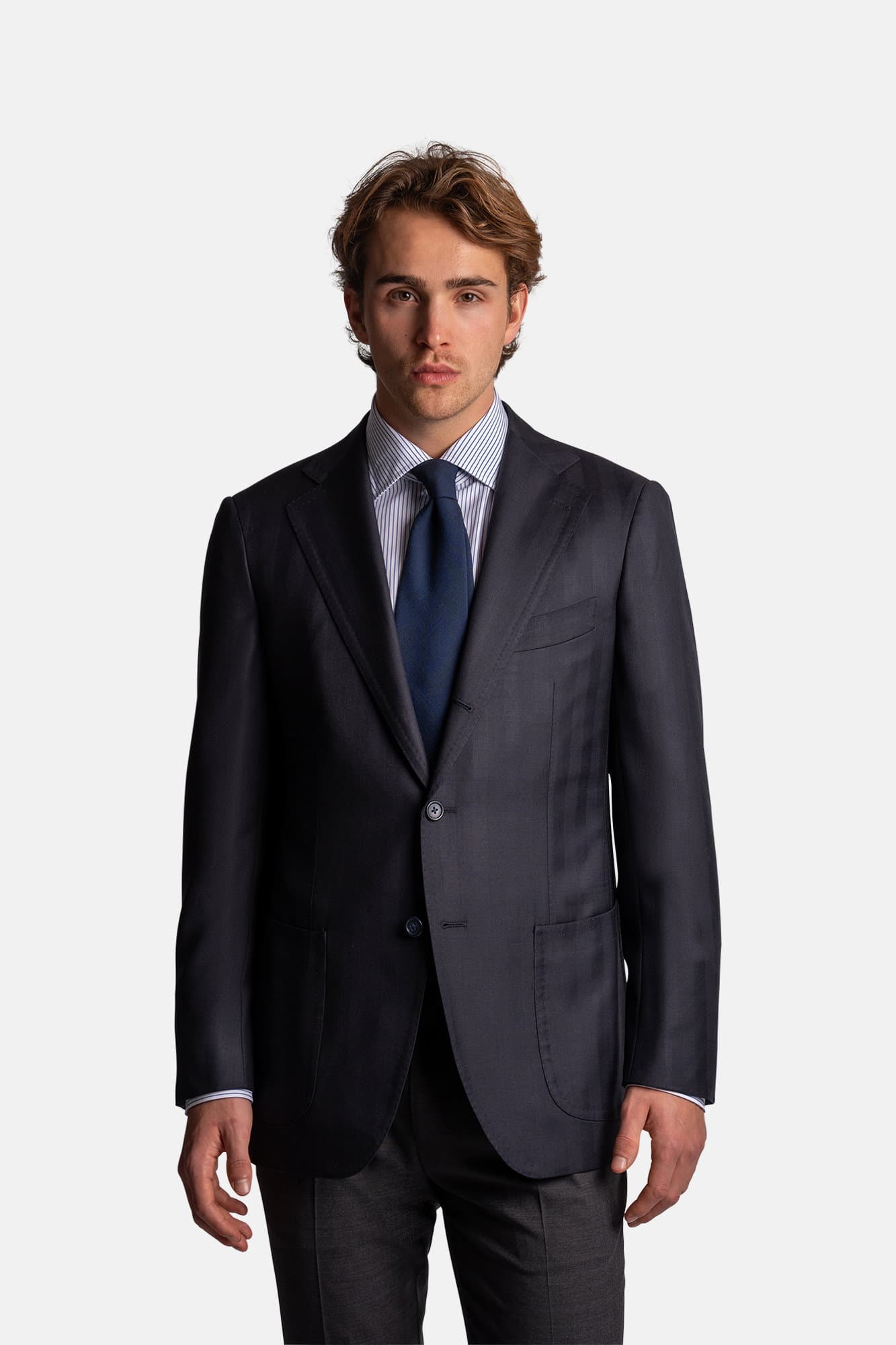 Mod 2 - Herringbone Jacket Navy