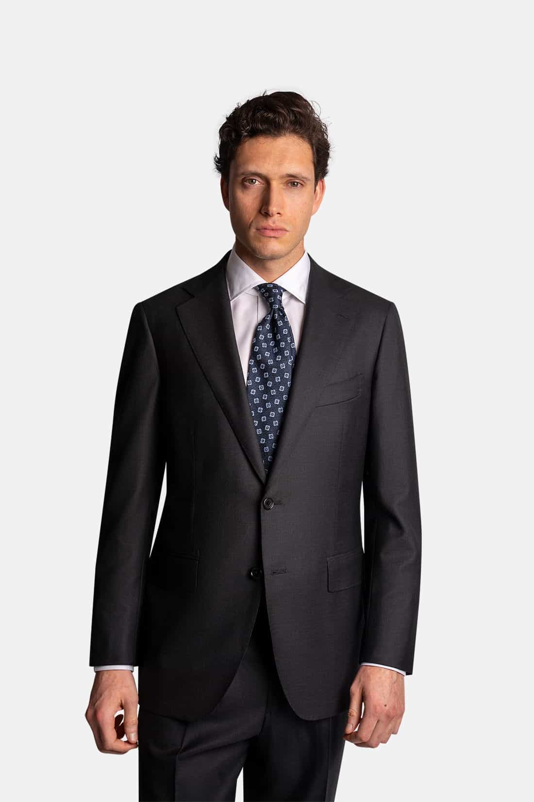 Mod 2 - Single Breasted Cavour Twill Jacket Grey