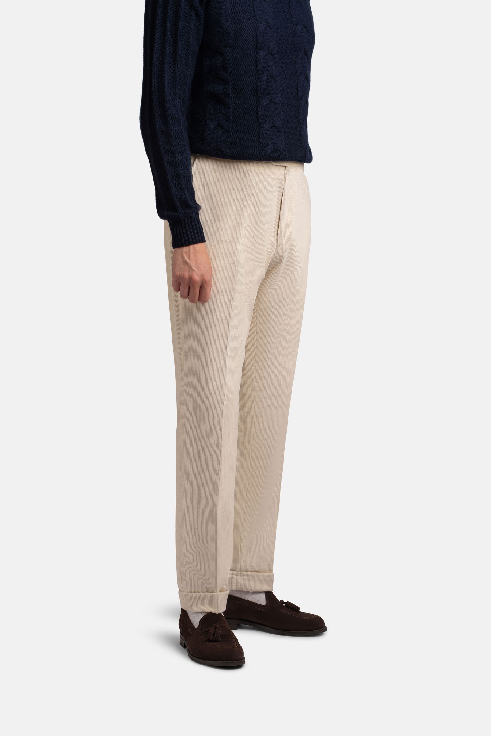 Mod 2 Corduroy Trouser White