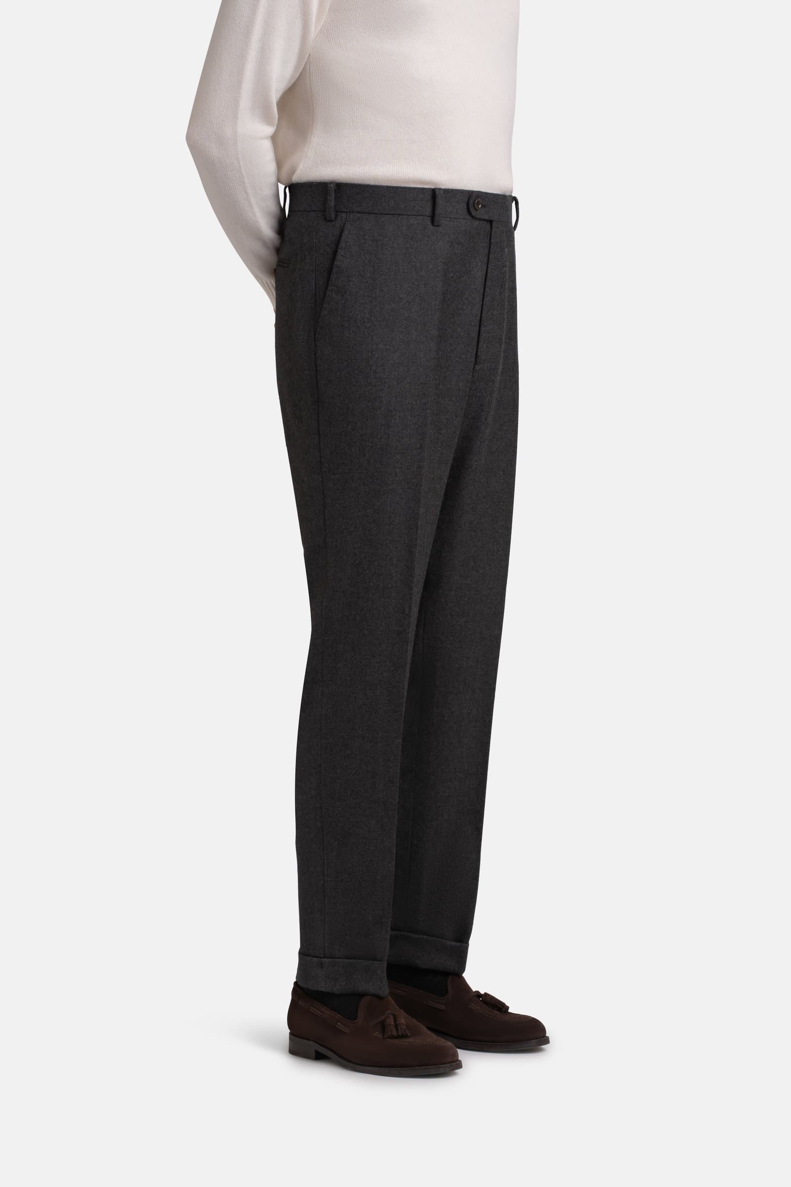 Mod 2 British Flannel Trouser Dark Grey