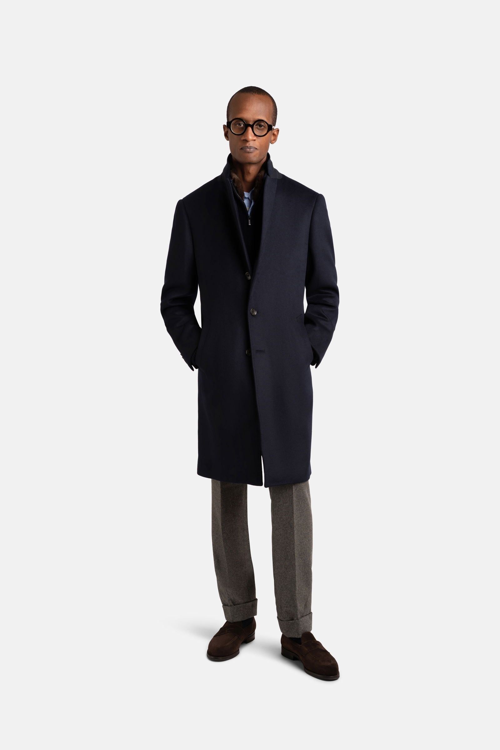 Mod 2 Wool Overcoat Navy