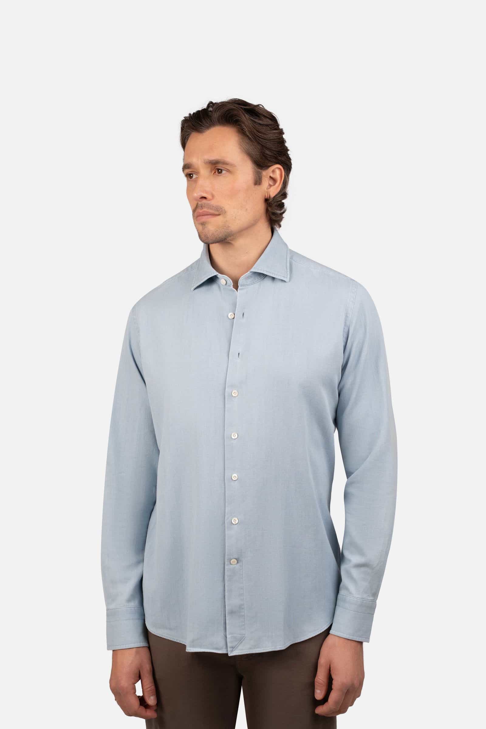 Heavy Denim Shirt Blue