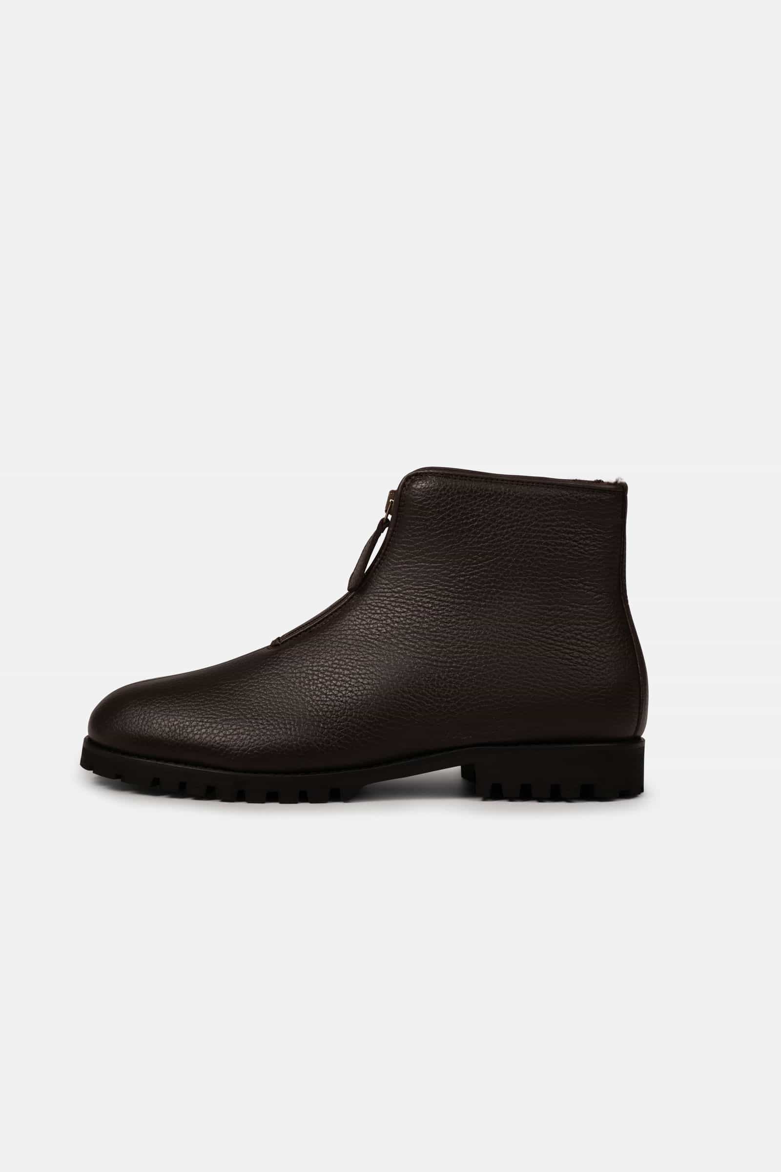 Cortina Zip Boot Grain Brown