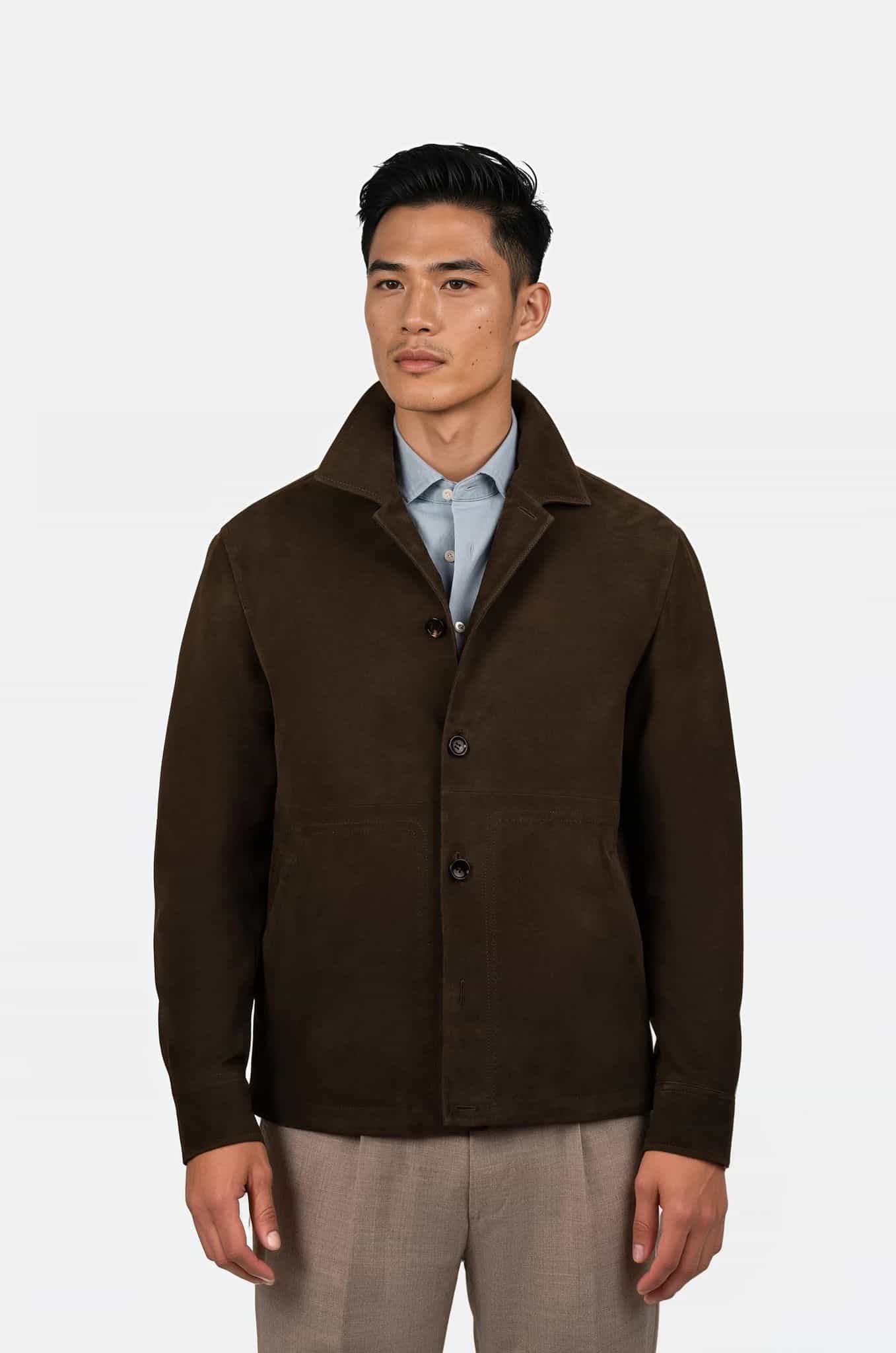 Exclusive Suede Shirt Taupe