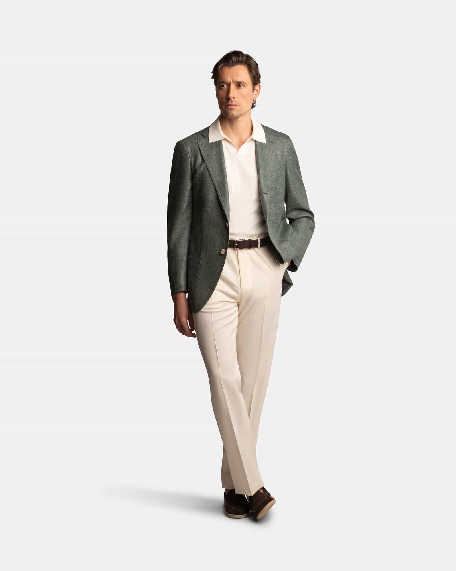 Mod 2 Summer Linen & Silk Jacket Green