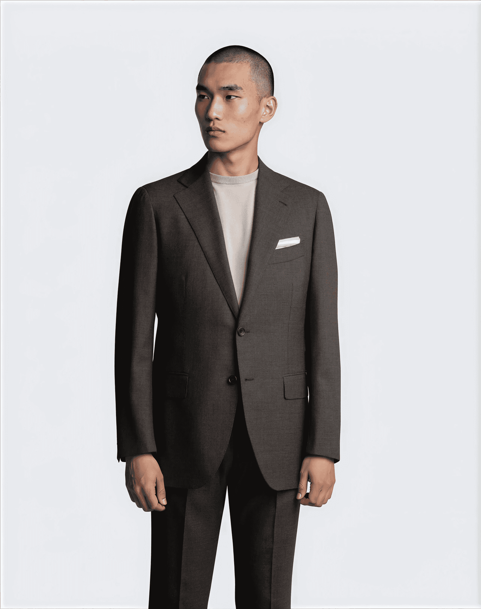 Mod 2 - Single Breasted Cavour Twist Jacket Grey (Part of a suit)