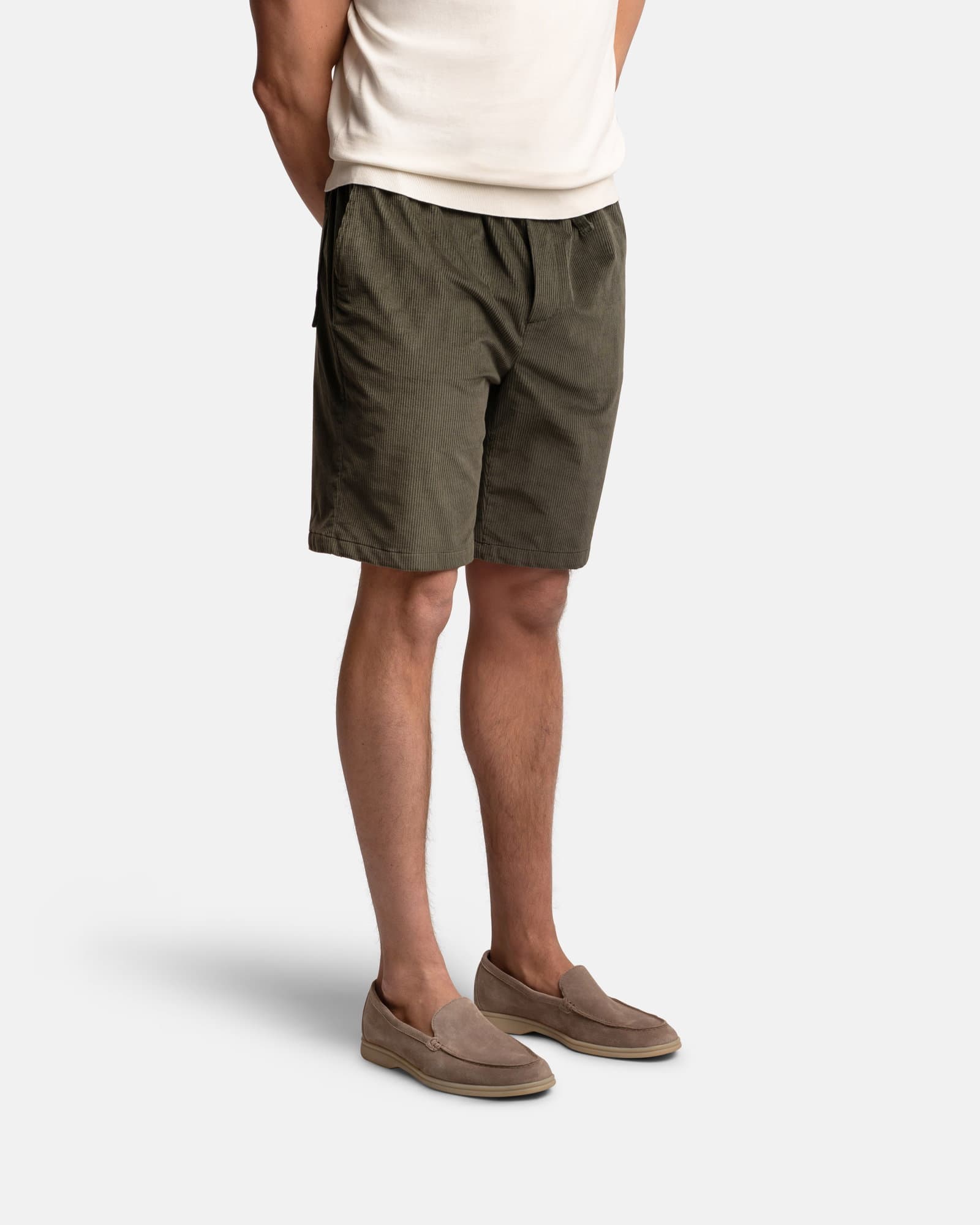 Corduroy Shorts Green