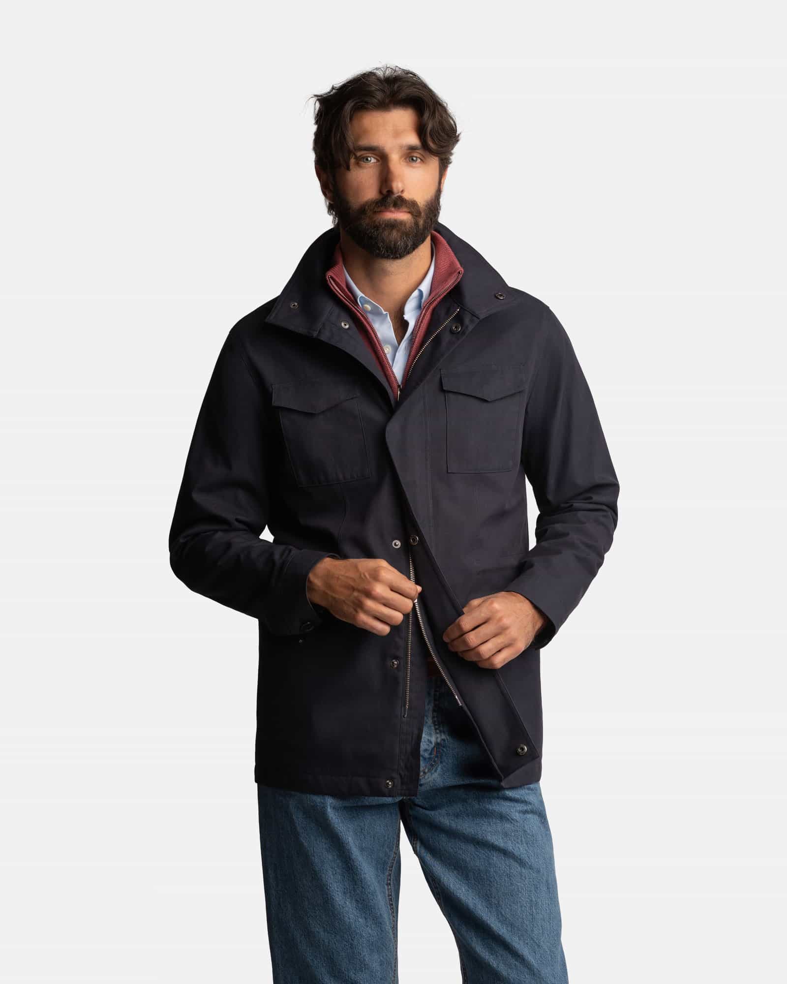 Field Jacket Technical Fabric Navy