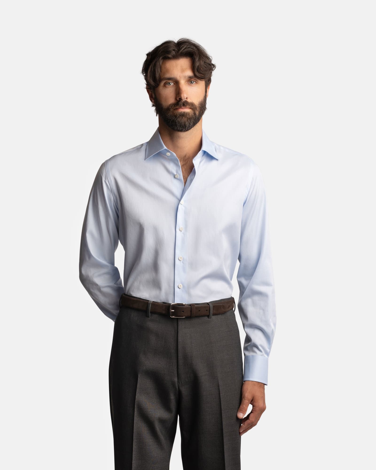 Handmade Twill Shirt Blue