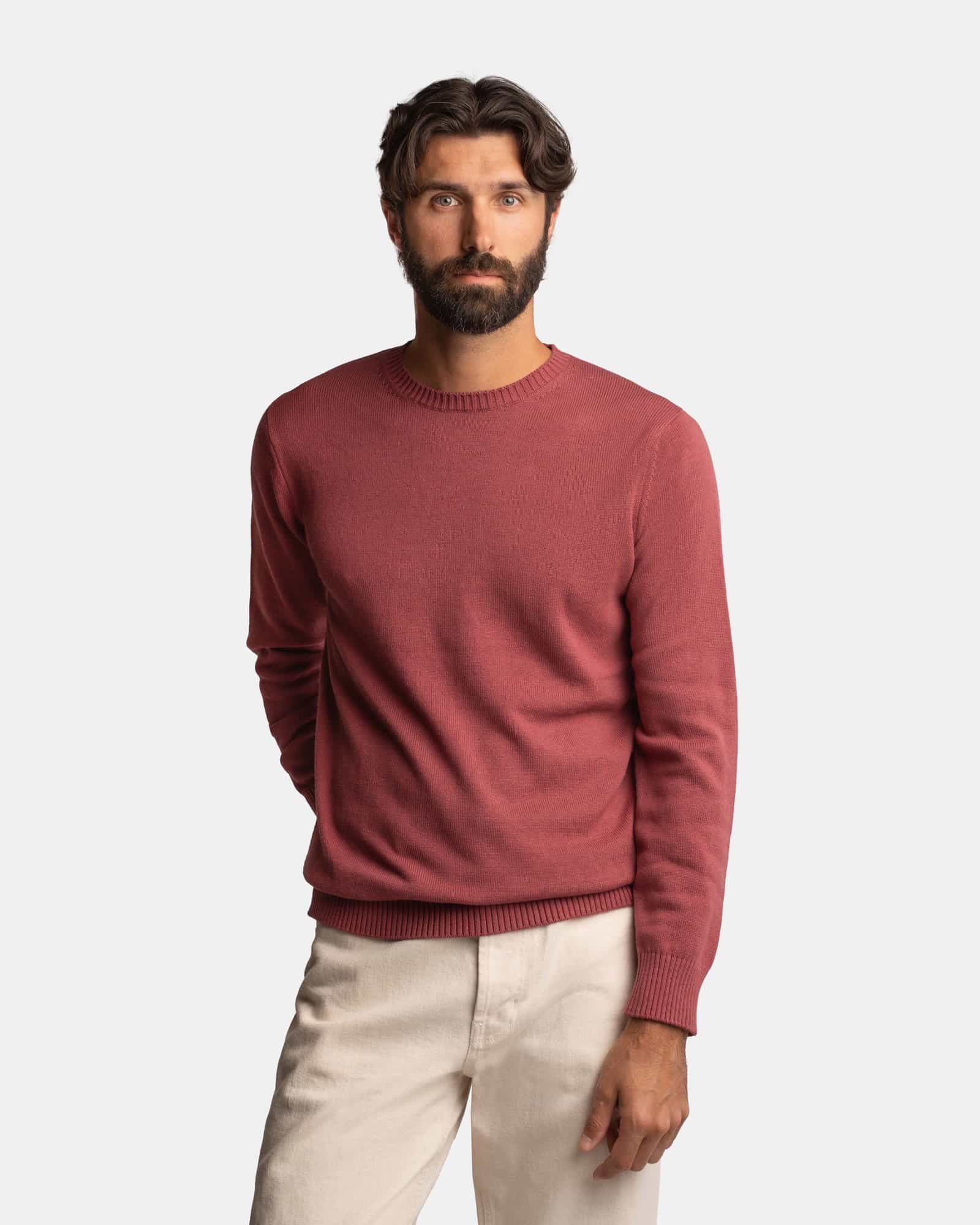 CashSilk Round Neck Sweater Red