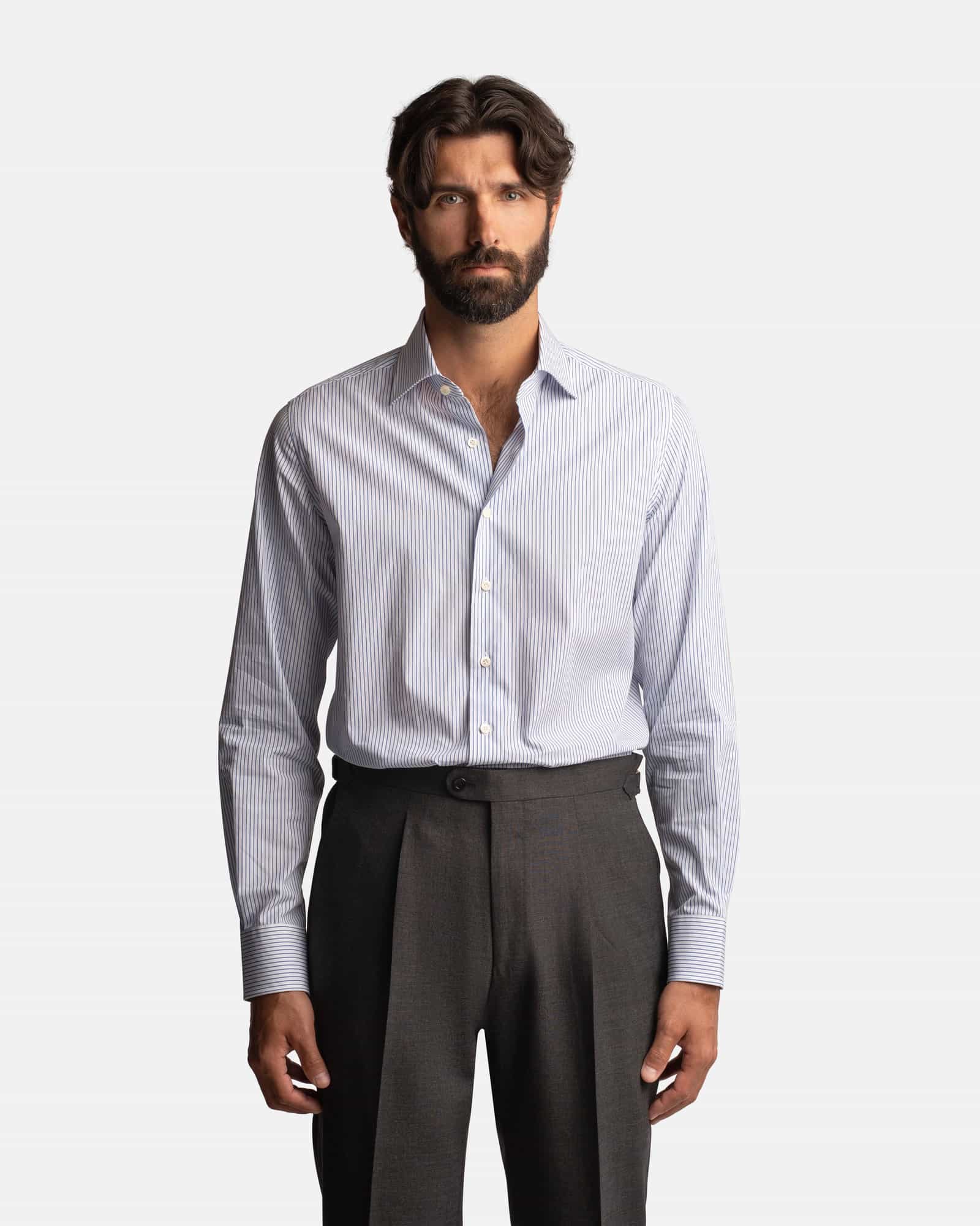 Thin Striped Shirt White