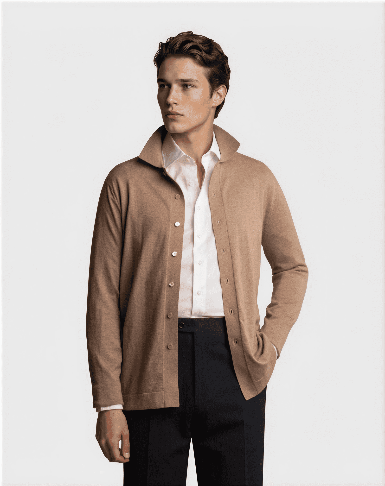 Jersey Textured Shirt White