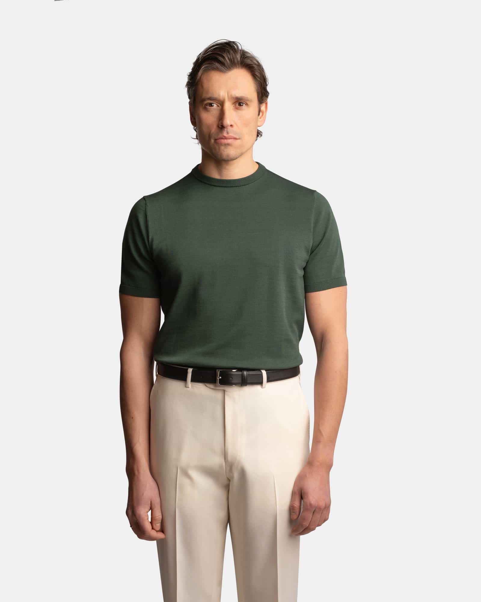 Cotton Silk T-Shirt Green