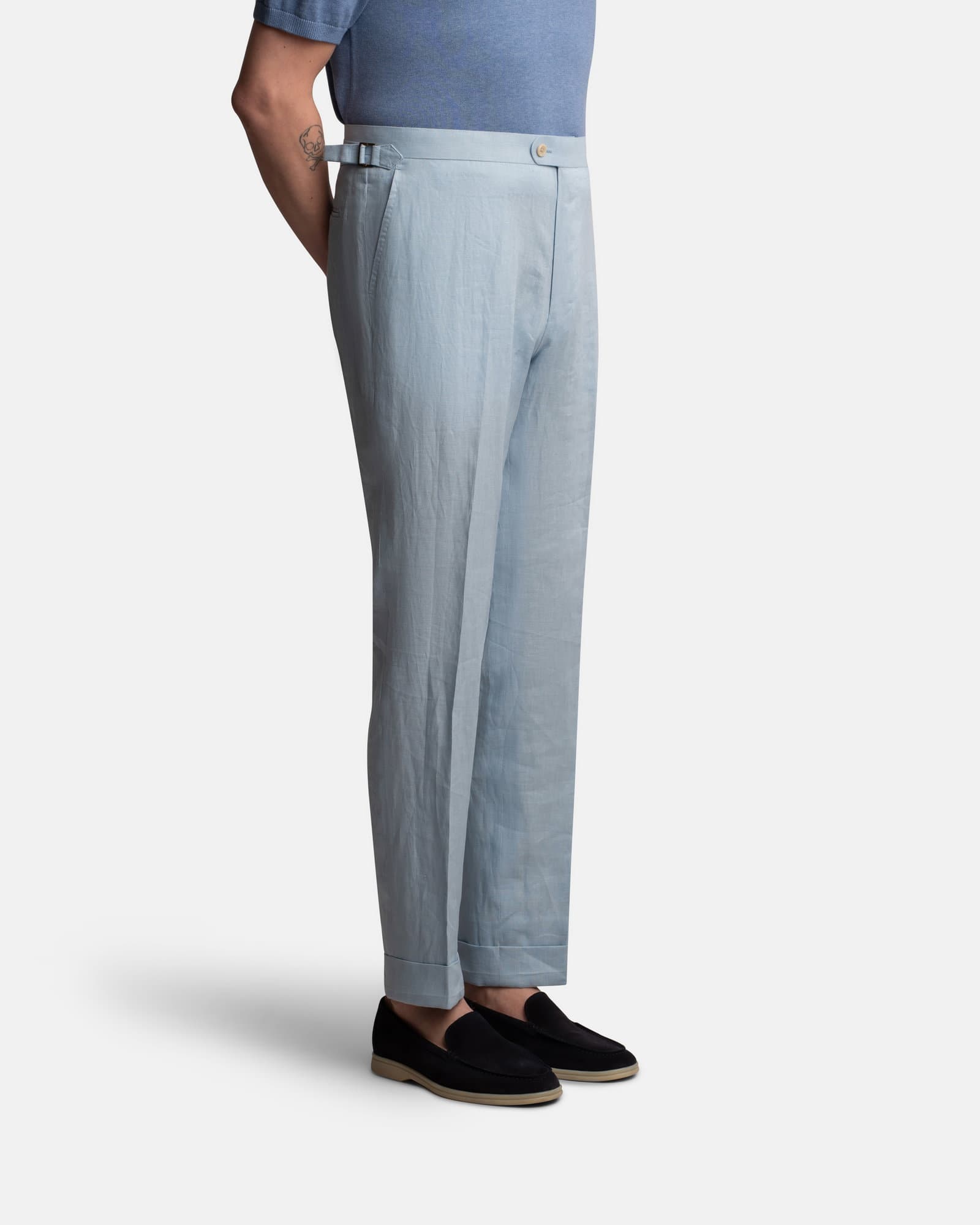 Mod 2 Cavour Exclusive Linen Trouser Light Blue