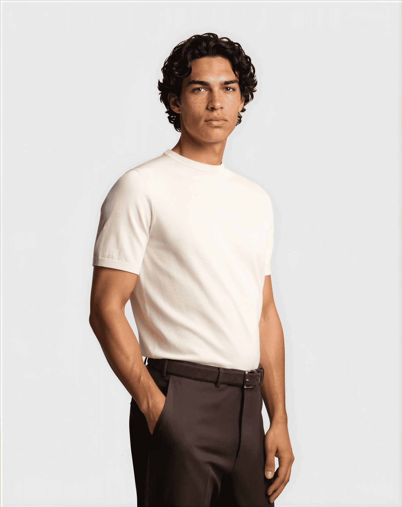 Cotton Silk T-Shirt White