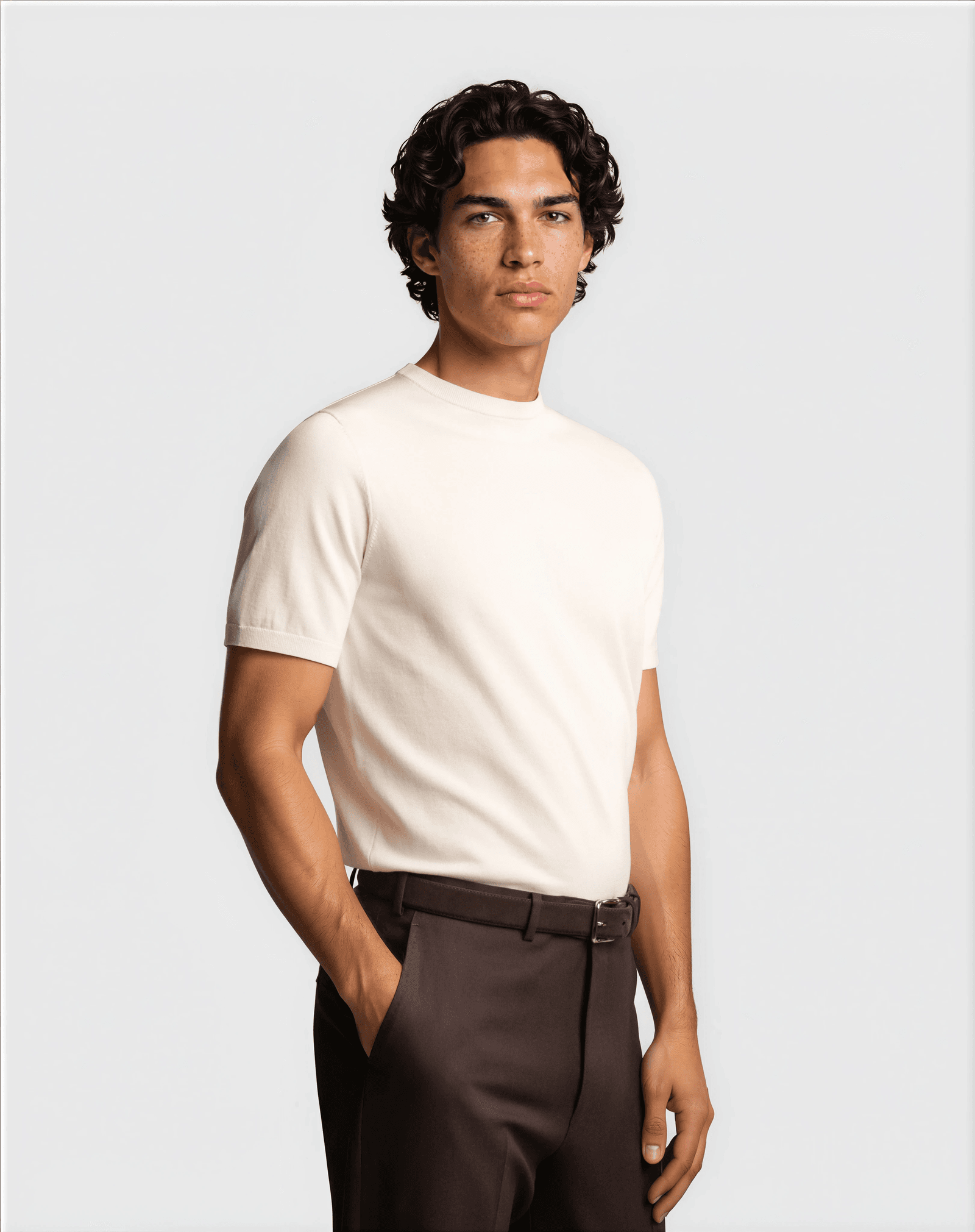 Cotton Silk T-Shirt White