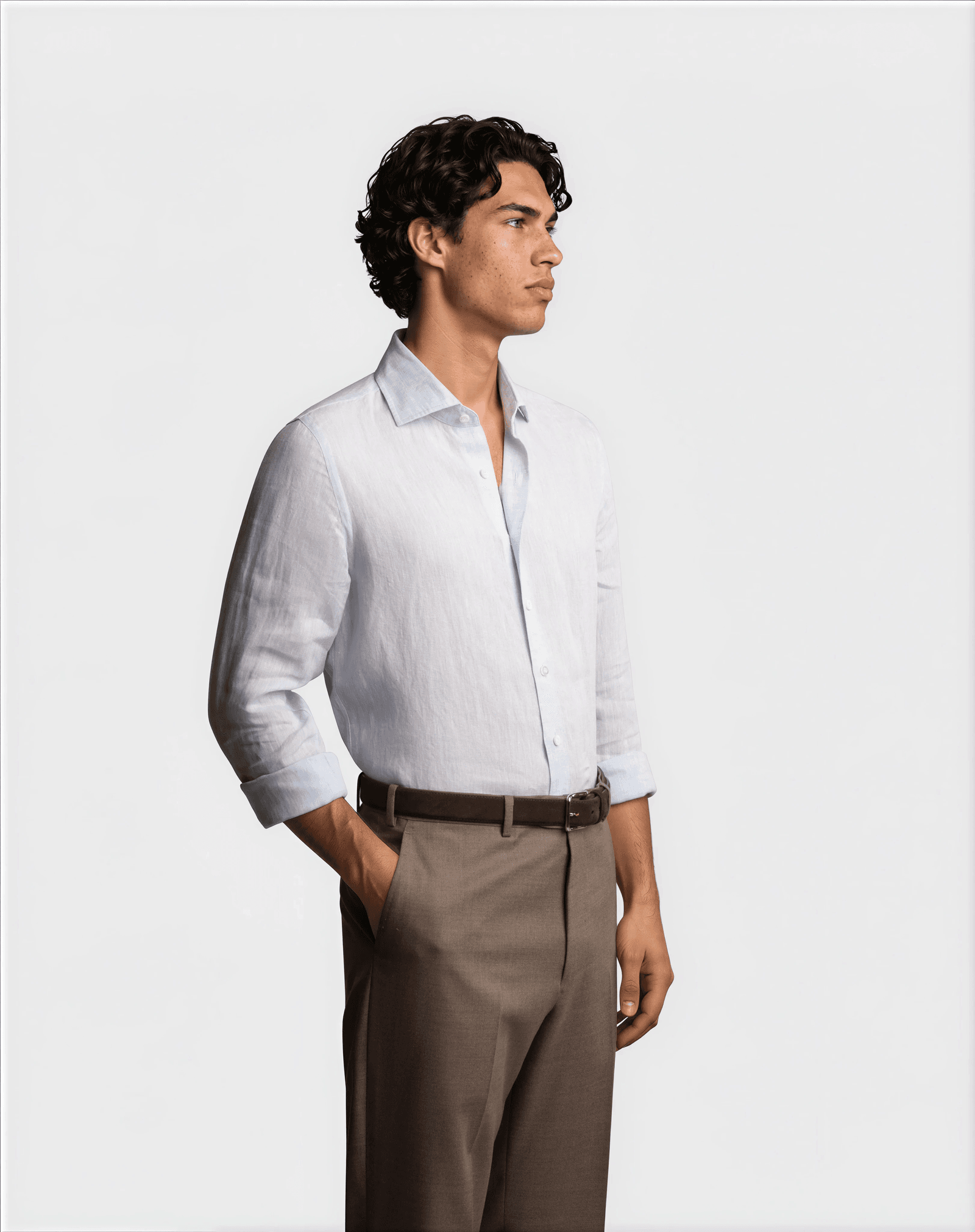 Summer Linen Shirt Navy