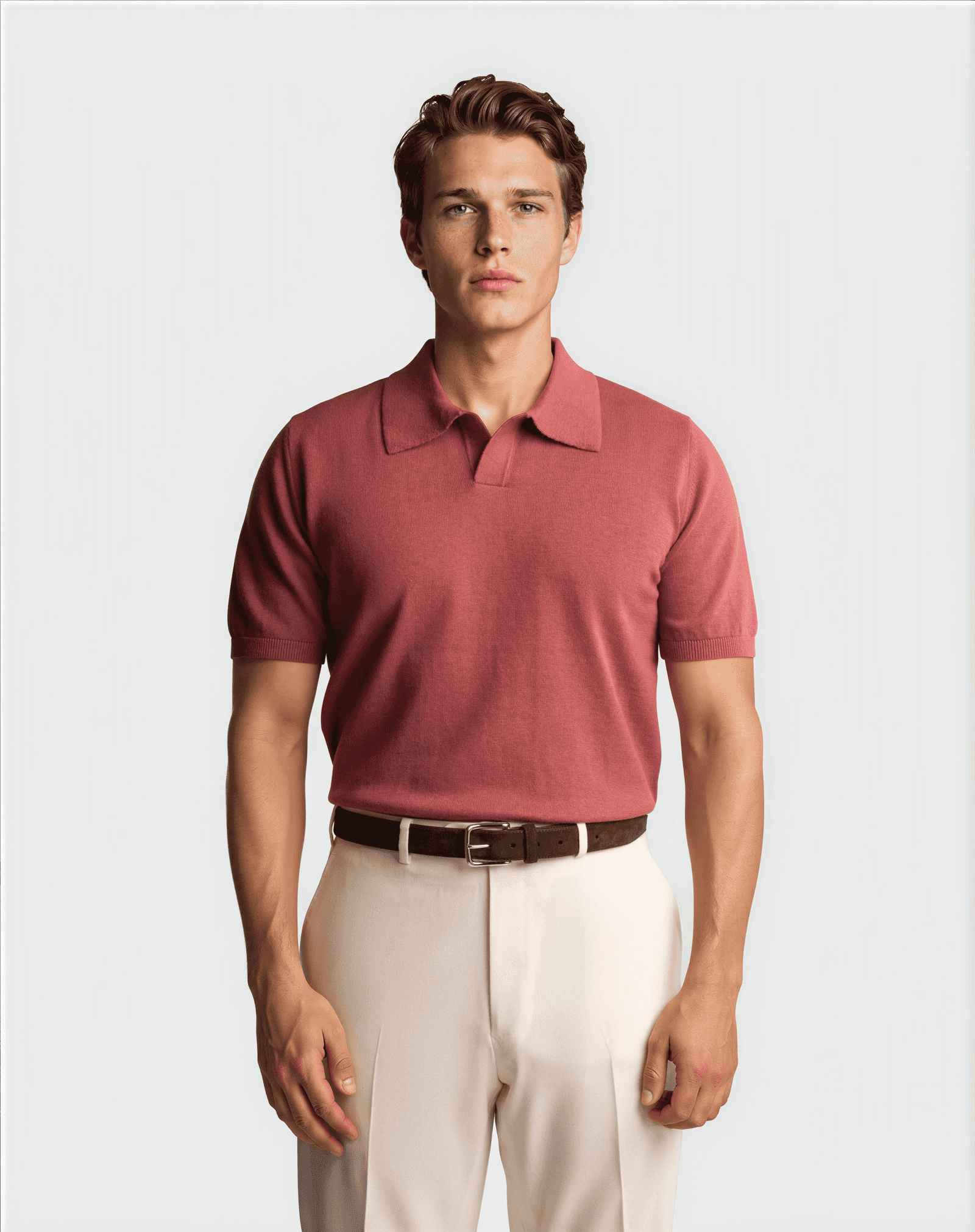 CashSilk Short Sleeve Polo Red