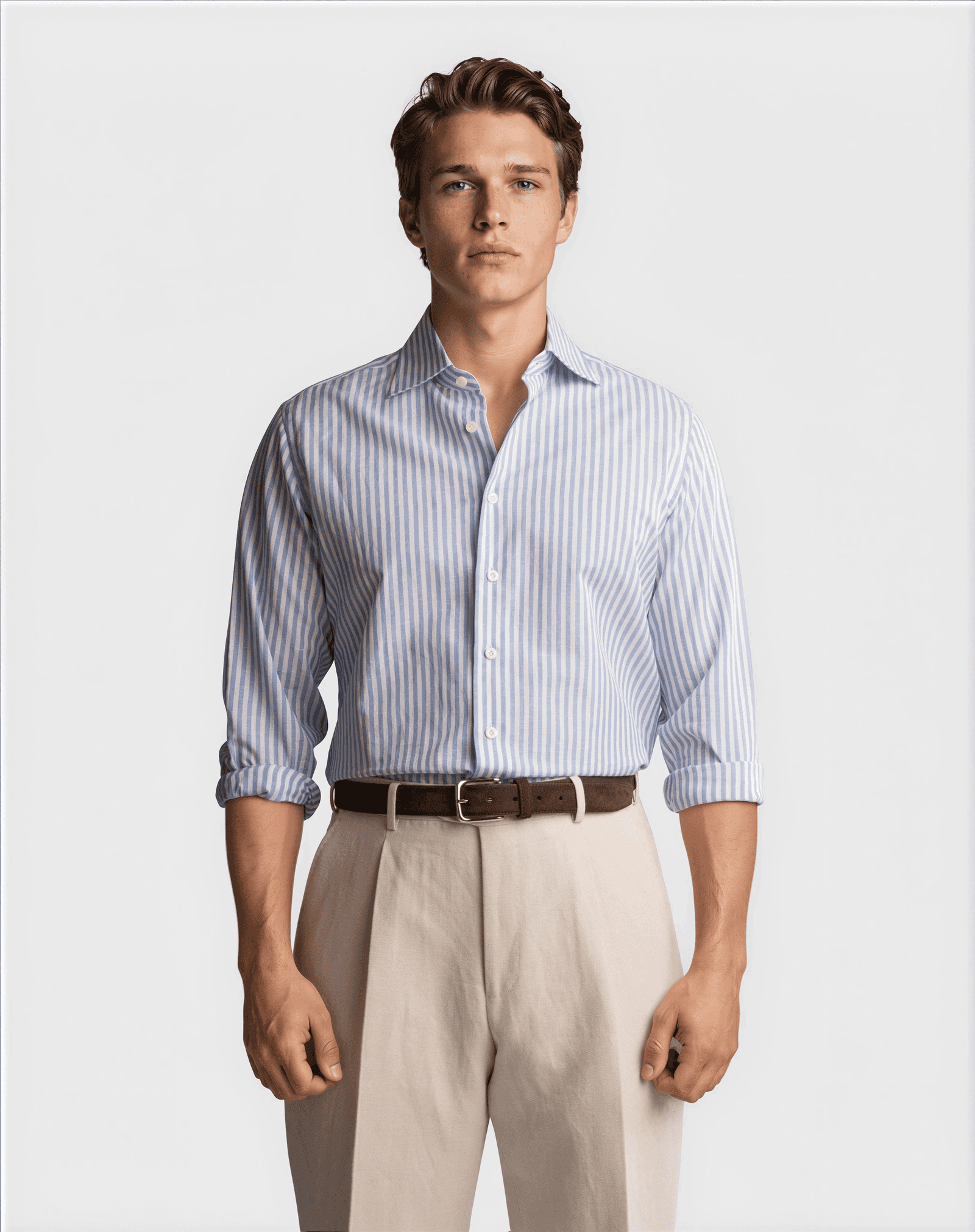 Premium Cotton Linen Shirt Navy