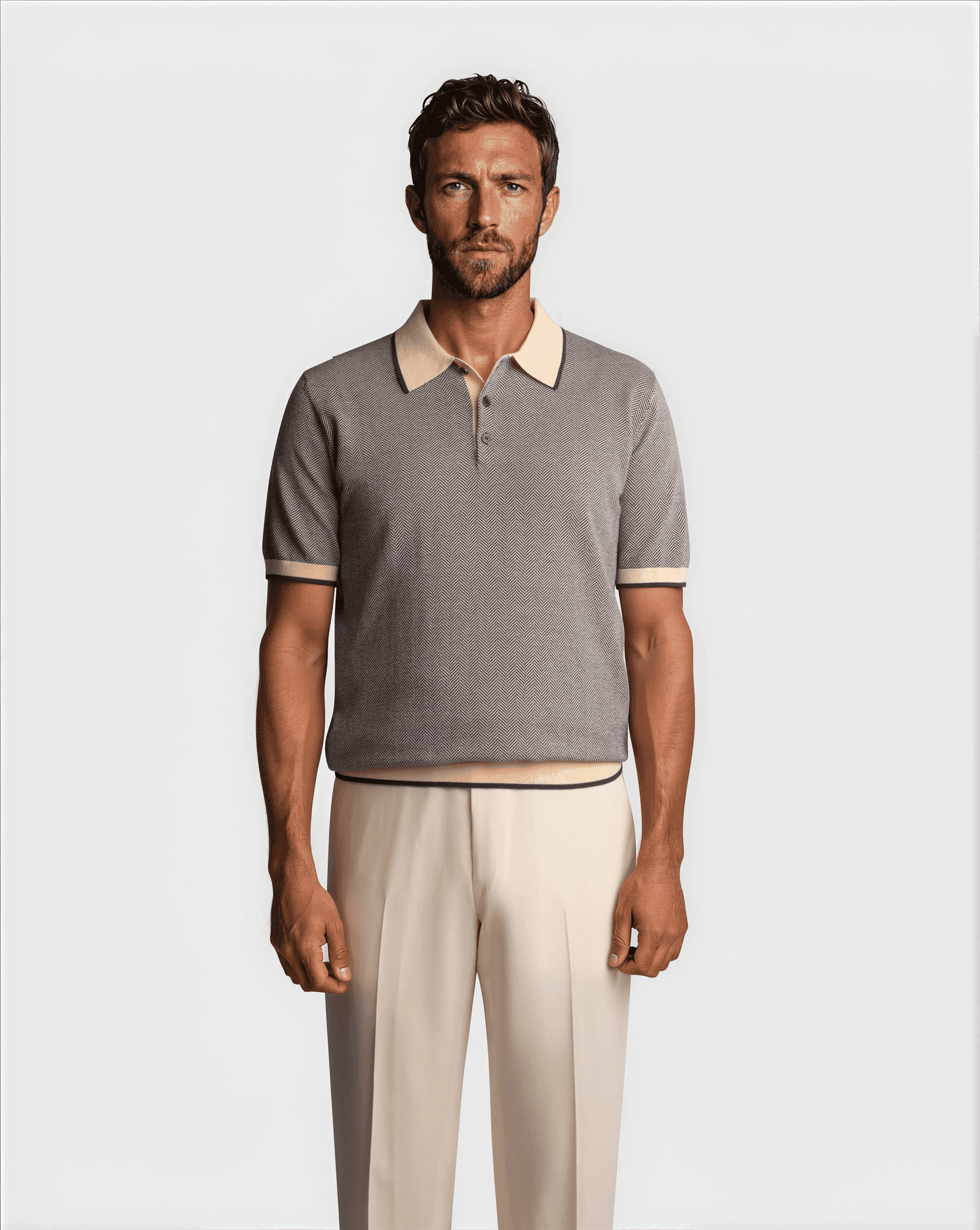 Herringbone Polo Navy