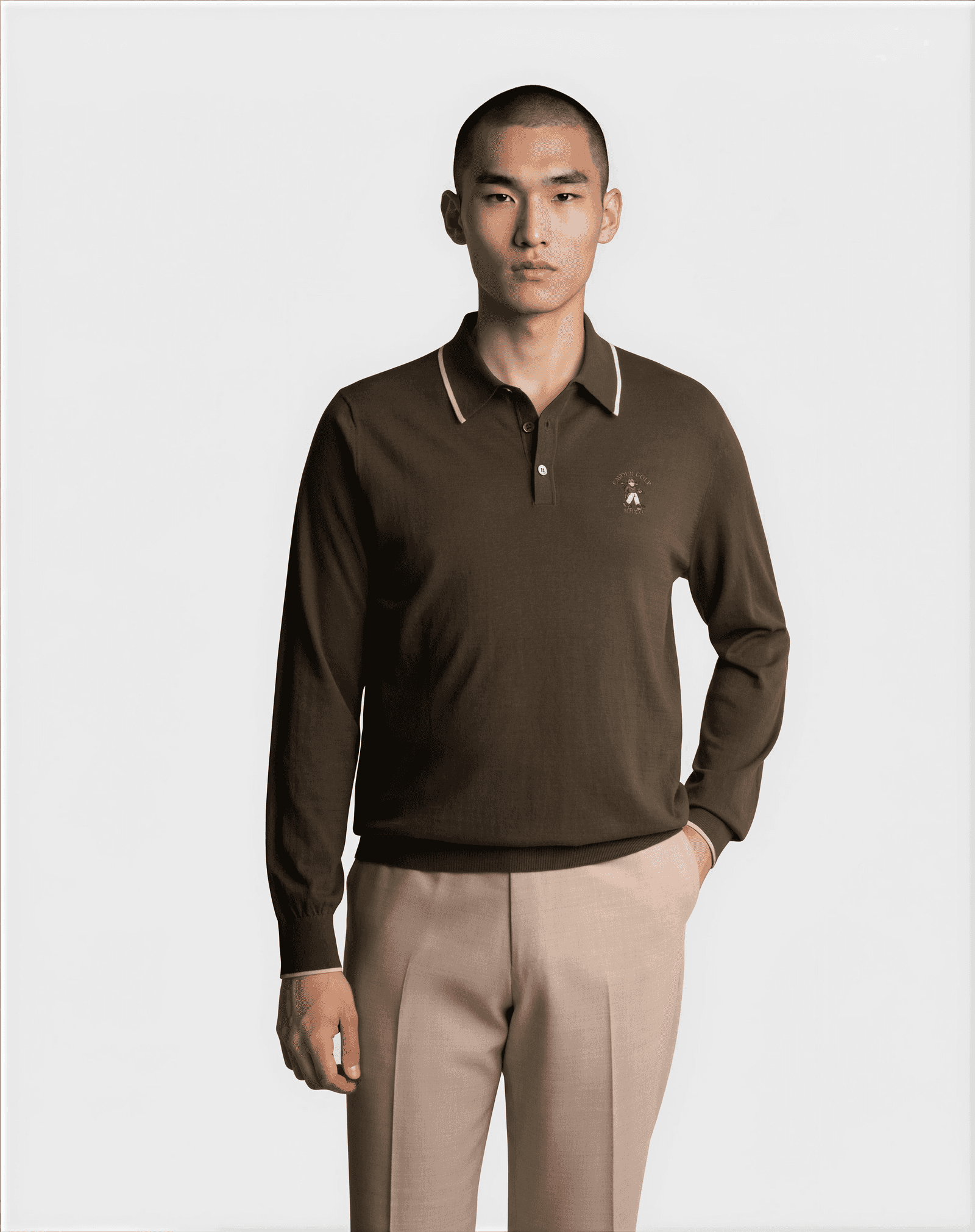 Contrast Sport Polo Green