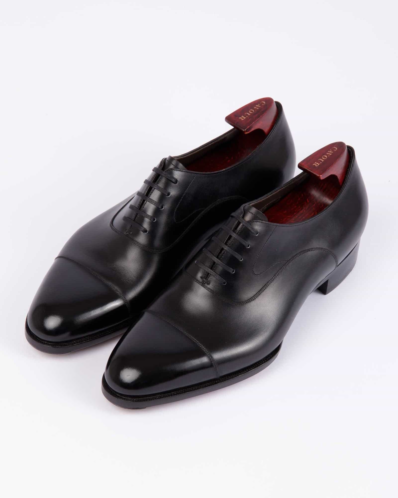 Hand Welted Cap Toe Oxford K Last Black