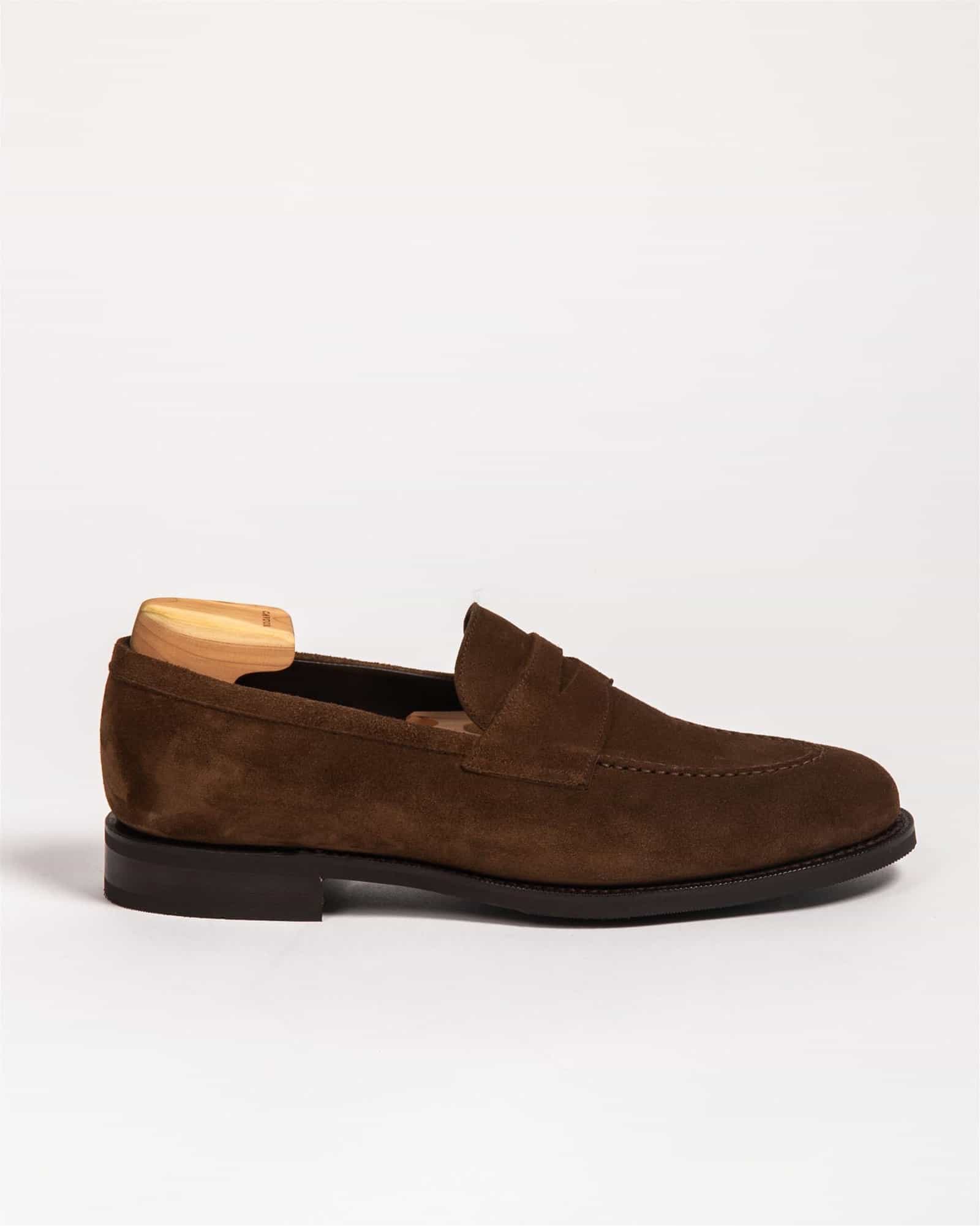 Penny Loafer Suede Rubber Sole Brown