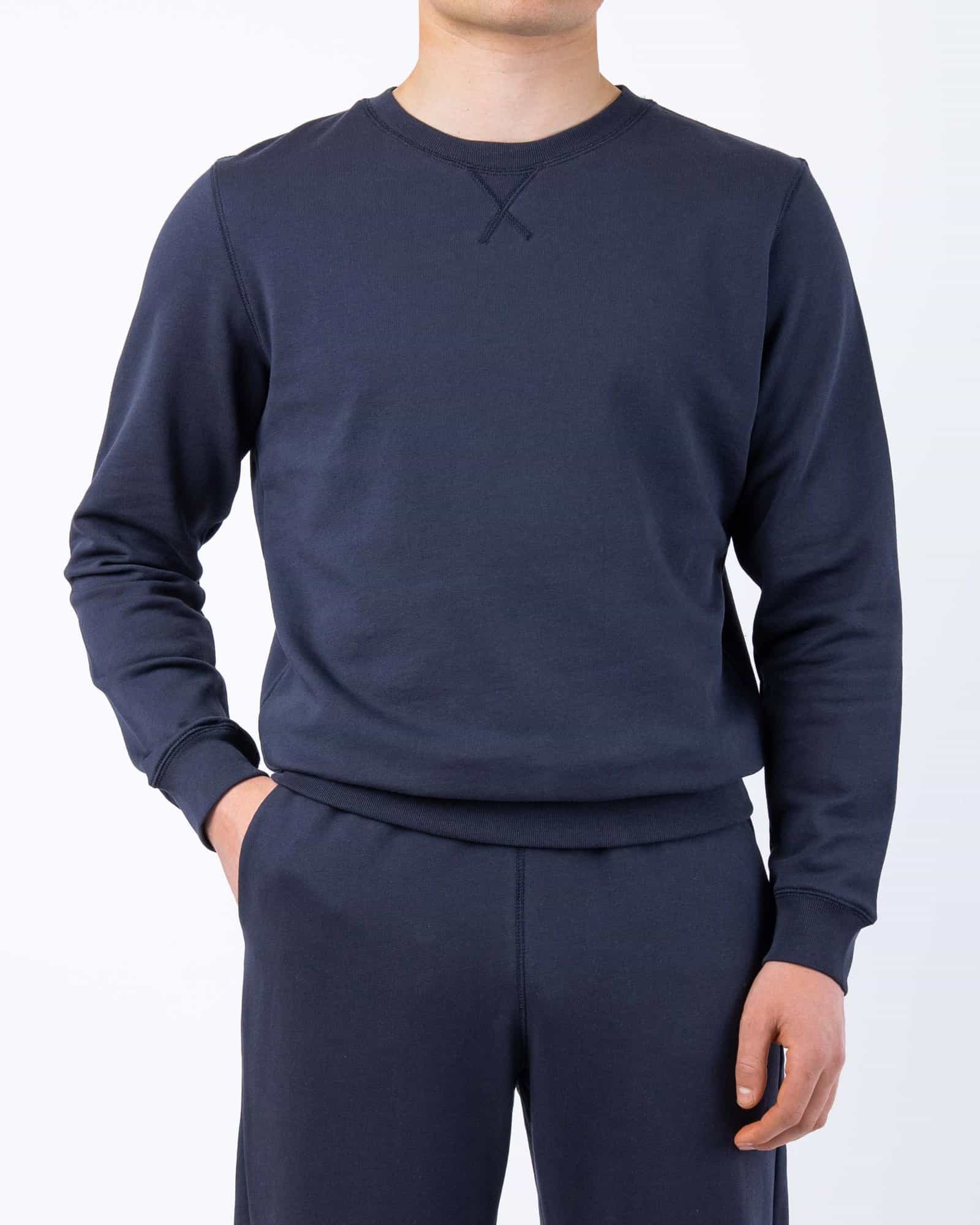 Pima Cotton Crewneck Navy