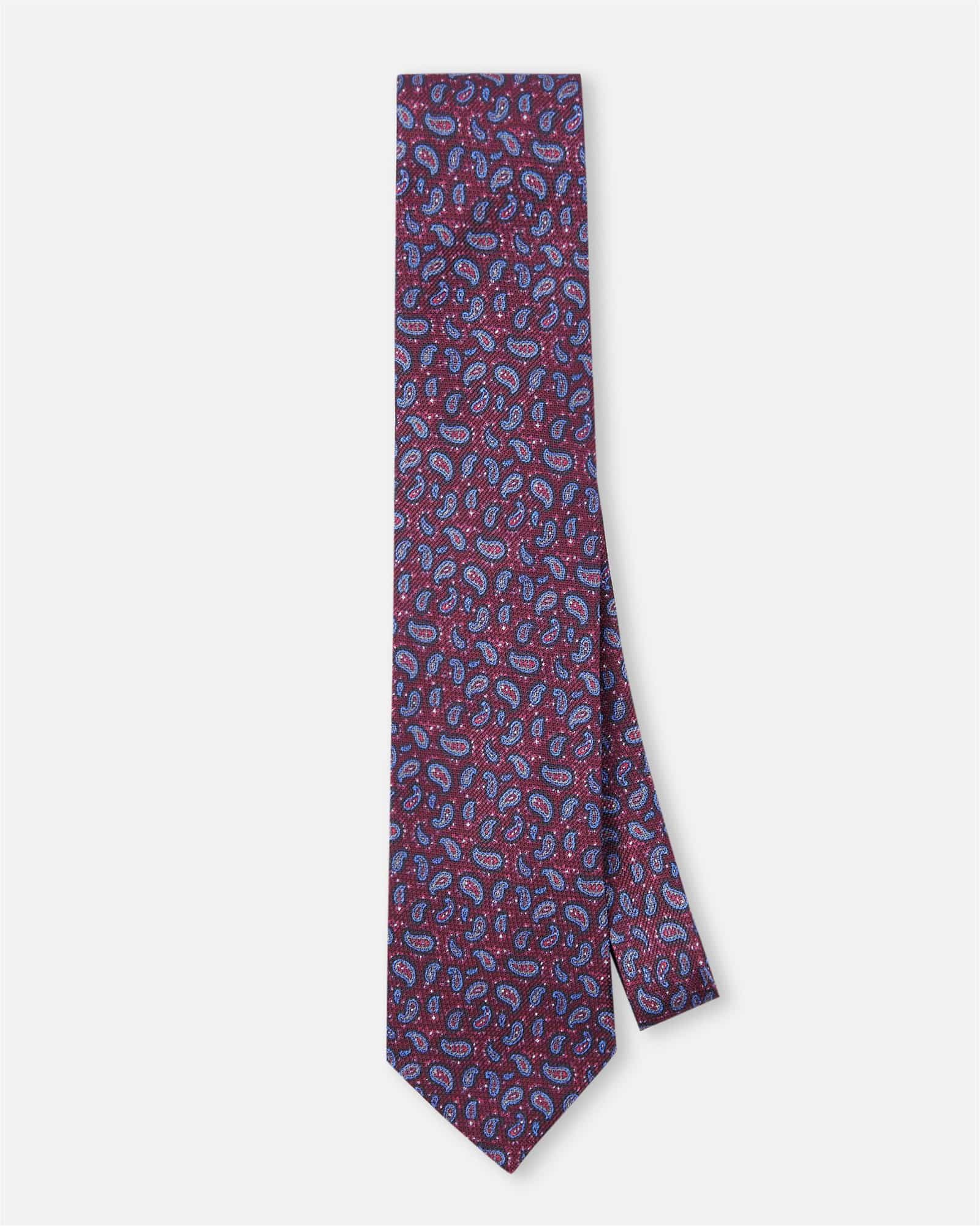 Paisley Silk Tie Red